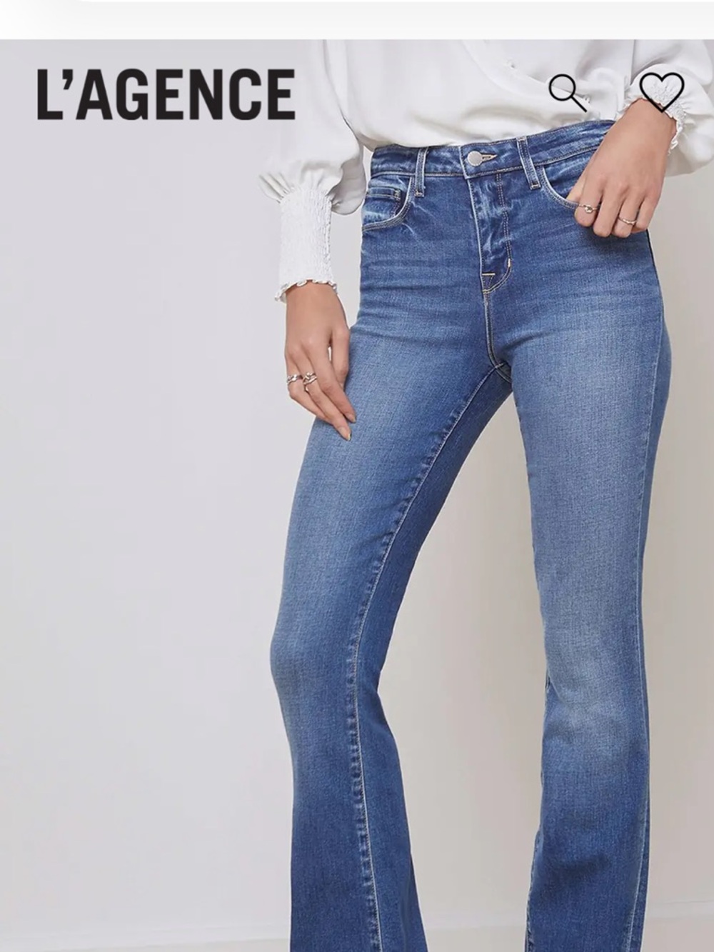 L'AGENCE Ruth High Rise straight Jeans - Picture 2 of 5
